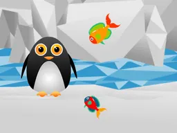 Penguin Game: Puzzle de Ação com Pinguim Comedor de Peixe